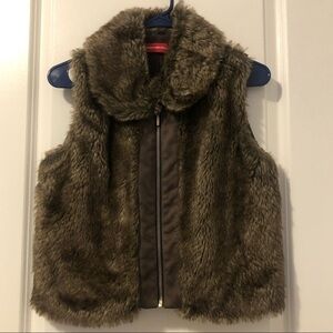 BROWN Faux Fur Vest Size XS